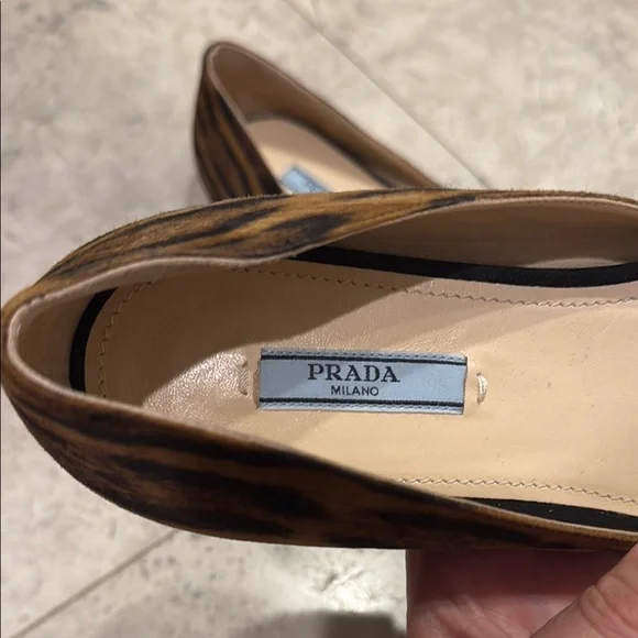 Prada Leopard Print Ballet Flats size 37.5